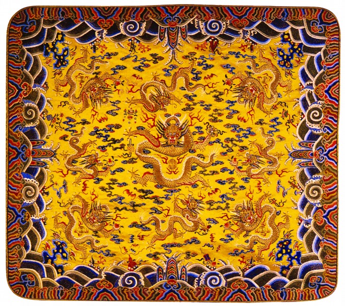 龙纹刺绣图案图片