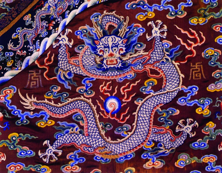 龙纹刺绣图案图片