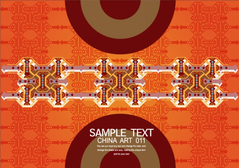 中国时尚纹饰模板图片