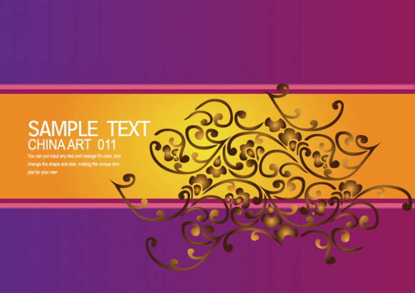 中国时尚纹饰模板图片