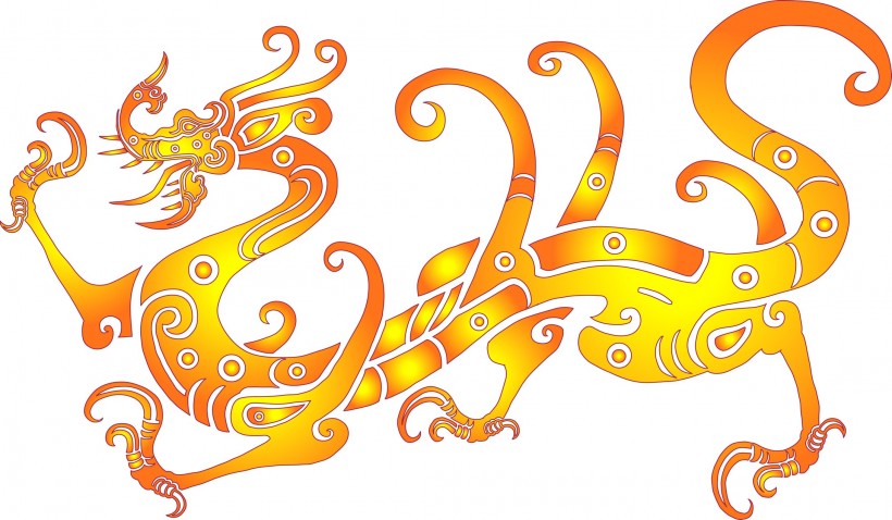彩色龙纹图案图片