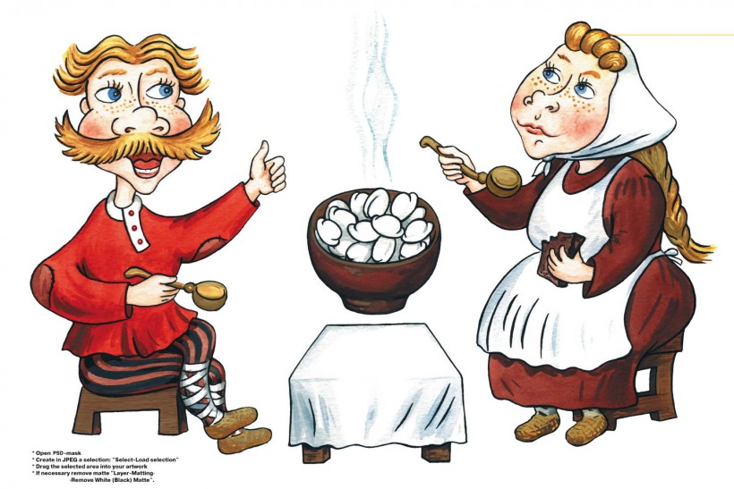 食品包装袋卡通造型设计图片