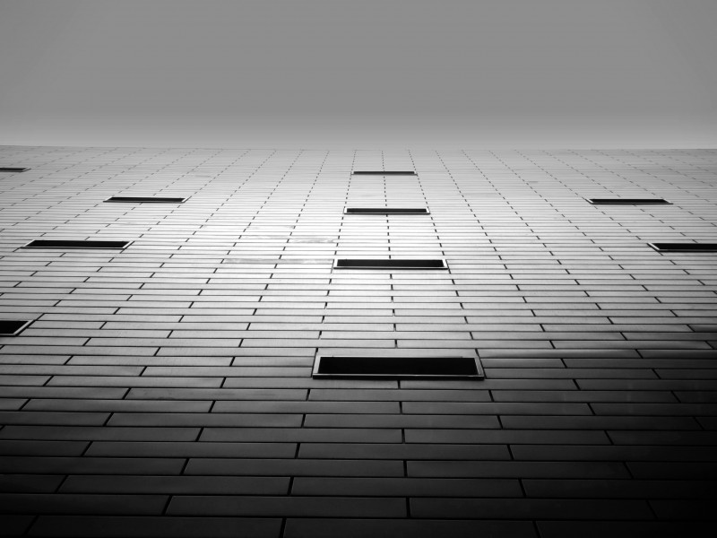 黑白建筑摄影图片