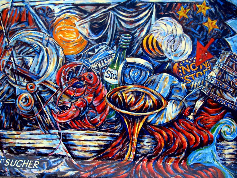 墙上个性的涂鸦图片