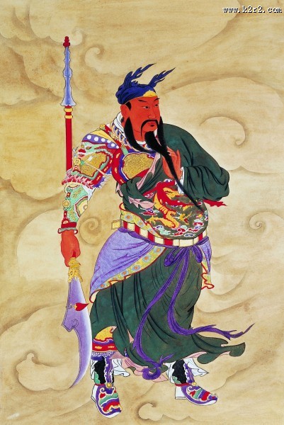 威武的门神彩绘图片