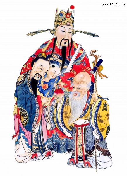 威武的门神彩绘图片