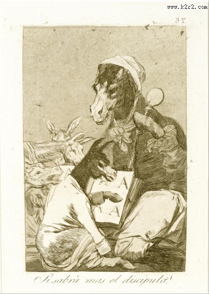 浪漫主义画家戈雅之素描作品图片