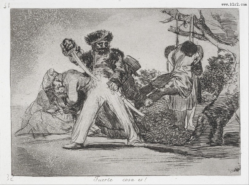 浪漫主义画家戈雅之素描作品图片