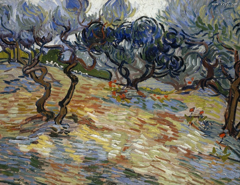 梵高风景绘画之树图片大全