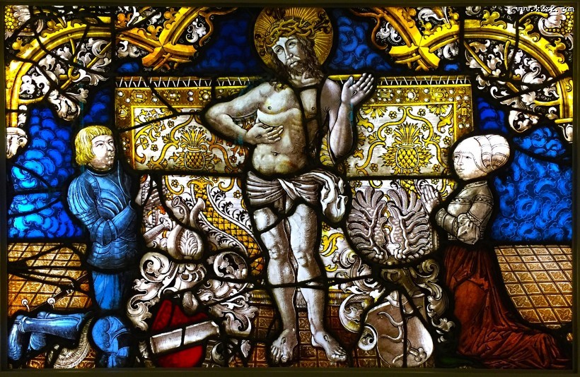 教堂玻璃彩色花窗图片大全