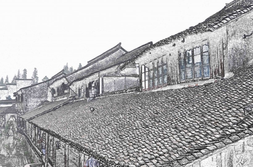 彩笔画乌镇图片大全