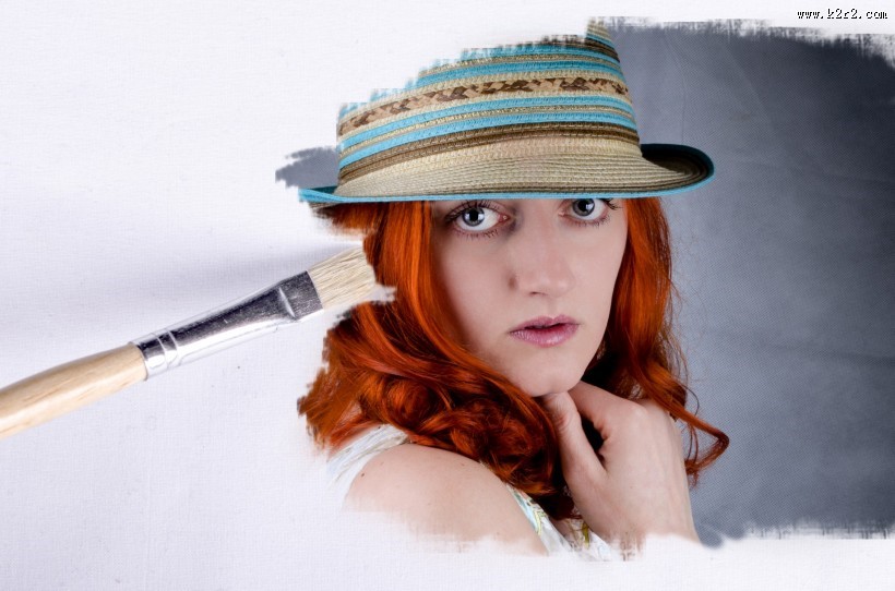 用画笔画油画图片