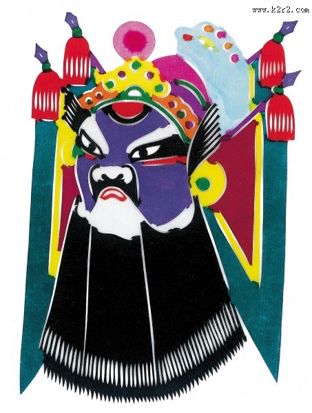 京剧脸谱剪纸图片