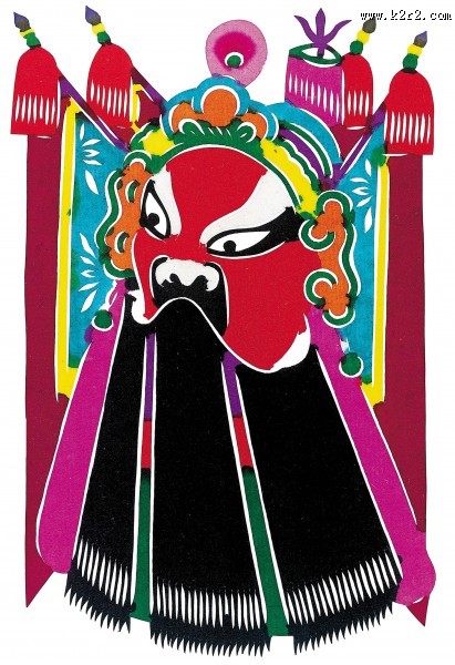京剧脸谱剪纸图片