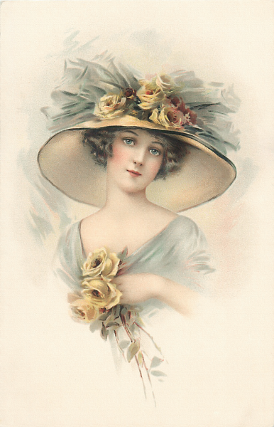 欧美复古手绘人物png图片 第5张