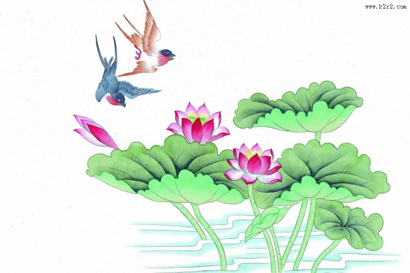 工笔花鸟画图片