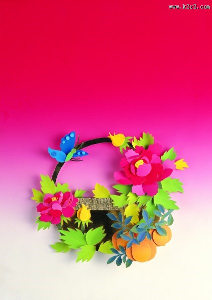 花朵场景纸雕图片大全