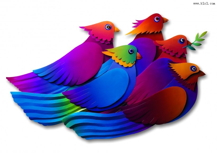 鸟类纸雕图片大全