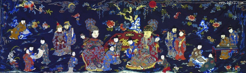 人物刺绣图案图片