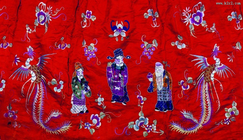 人物刺绣图案图片