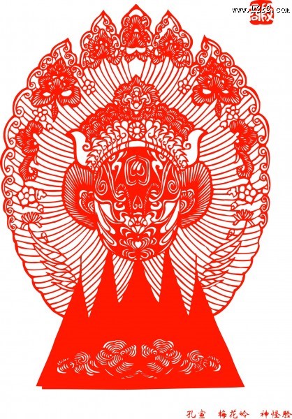 京剧脸谱剪纸图片