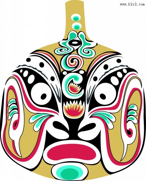 马勺脸谱图片