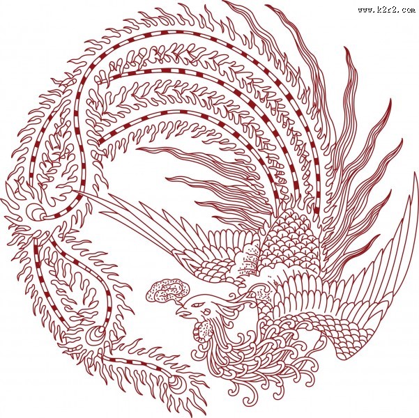 凤凰剪纸图片