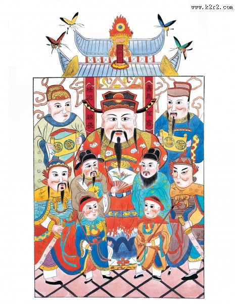 门神水彩画贴图片大全