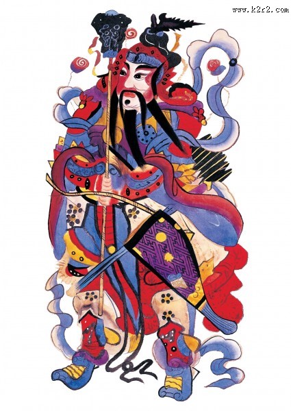 门神水彩画贴图片大全