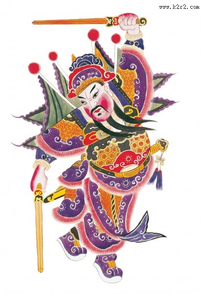 门神水彩画贴图片大全
