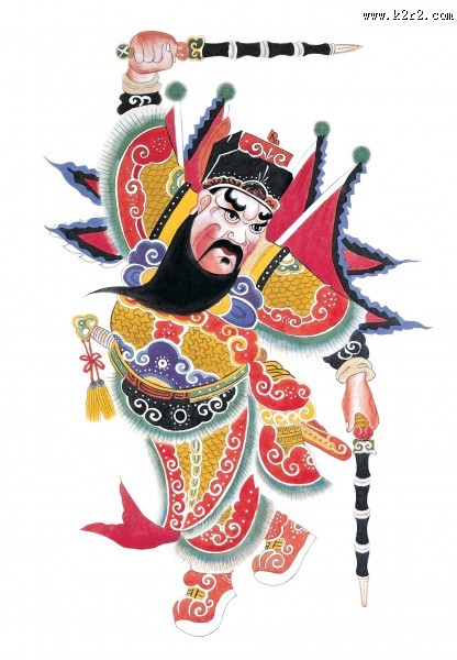 门神水彩画贴图片大全