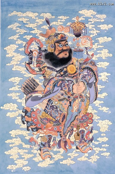 门神水彩画贴图片大全