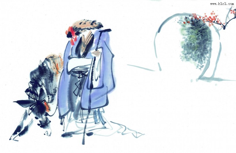 传统男性形象绘画图片