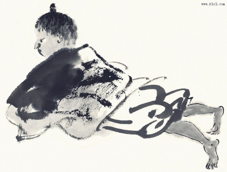 传统男性形象绘画图片