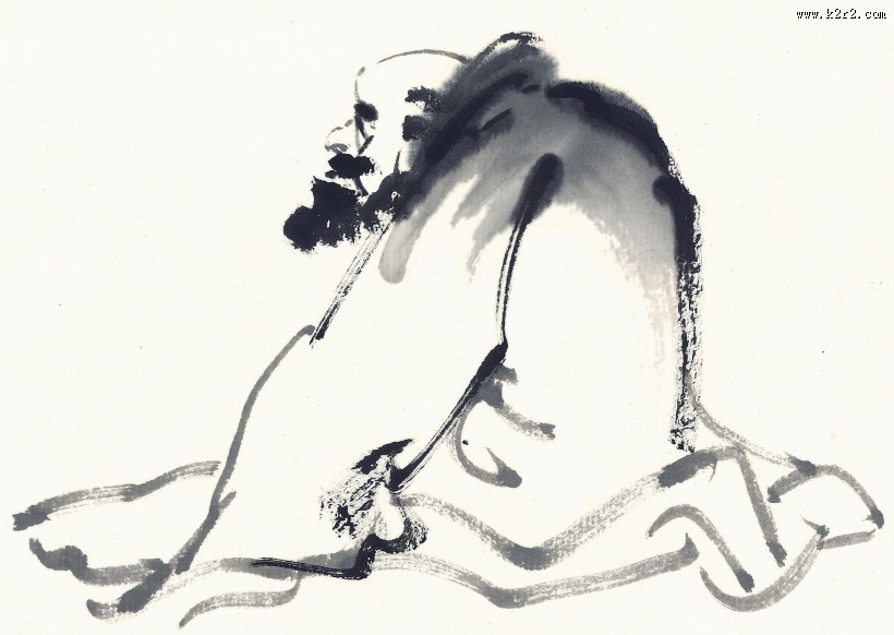 传统男性形象绘画图片