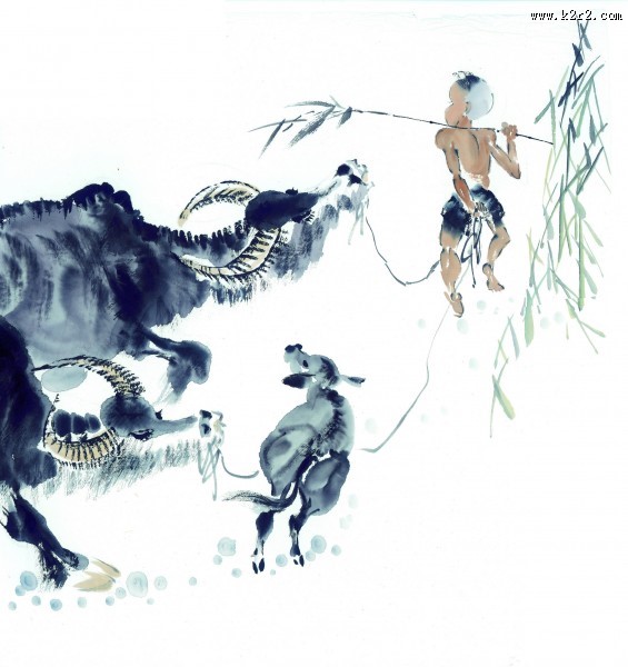 牧童绘画图片大全