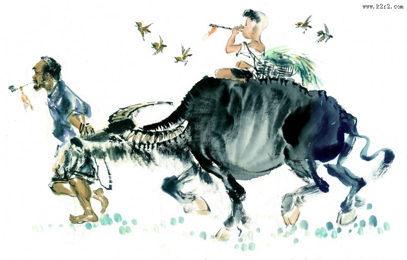 牧童绘画图片大全