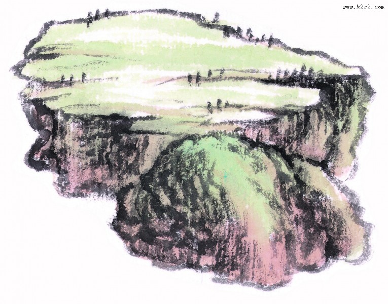 国画幽谷图片大全