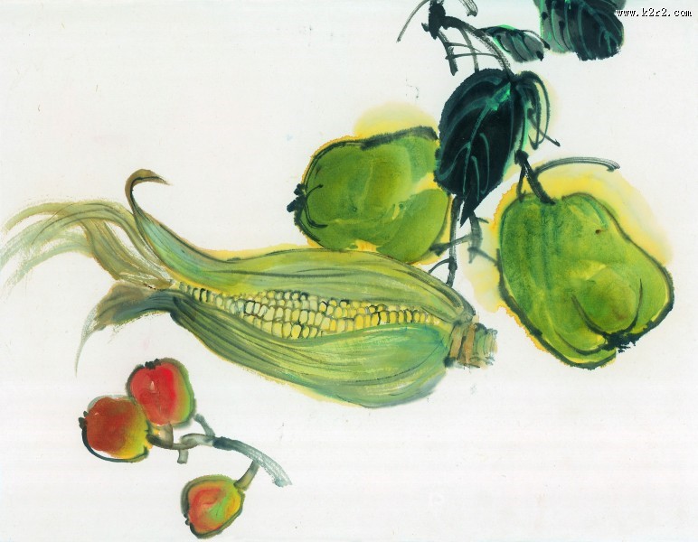 国画蔬菜图片