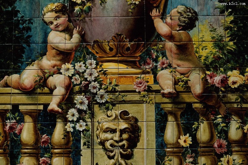 宗教瓷砖壁画图片