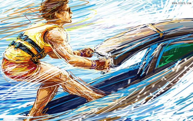 手绘体育运动图片