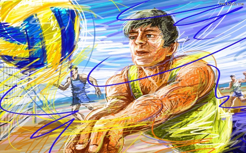 手绘体育运动图片