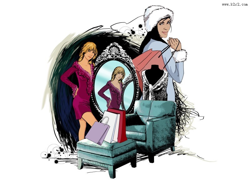 手绘都市时尚图片