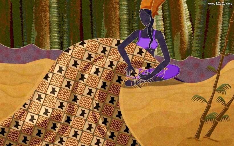 世界民族文化插画图片