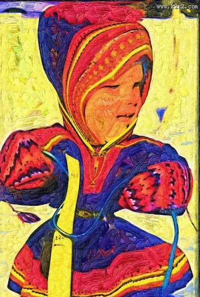 抽象儿童油画图片