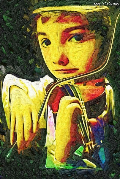 抽象儿童油画图片