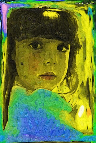 抽象儿童油画图片