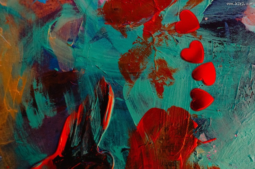 好看的心形纸屑图片