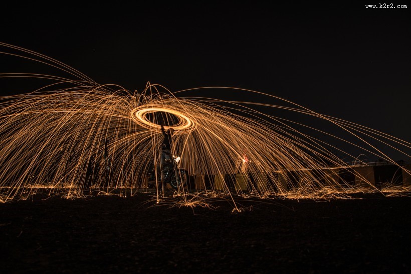 名俗文化活动打树花图片