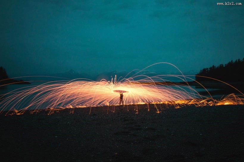 名俗文化活动打树花图片